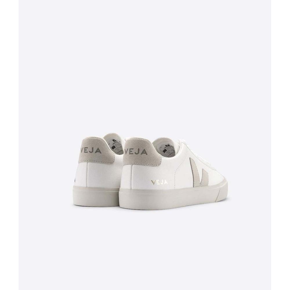 Veja CAMPO CHROMEFREE Low Tops Sneakers Dames White/Beige | NL 594JPQ